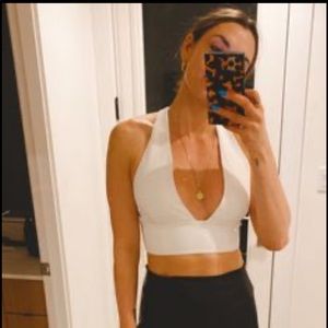 Wilfred crepe white crop top size 8 white